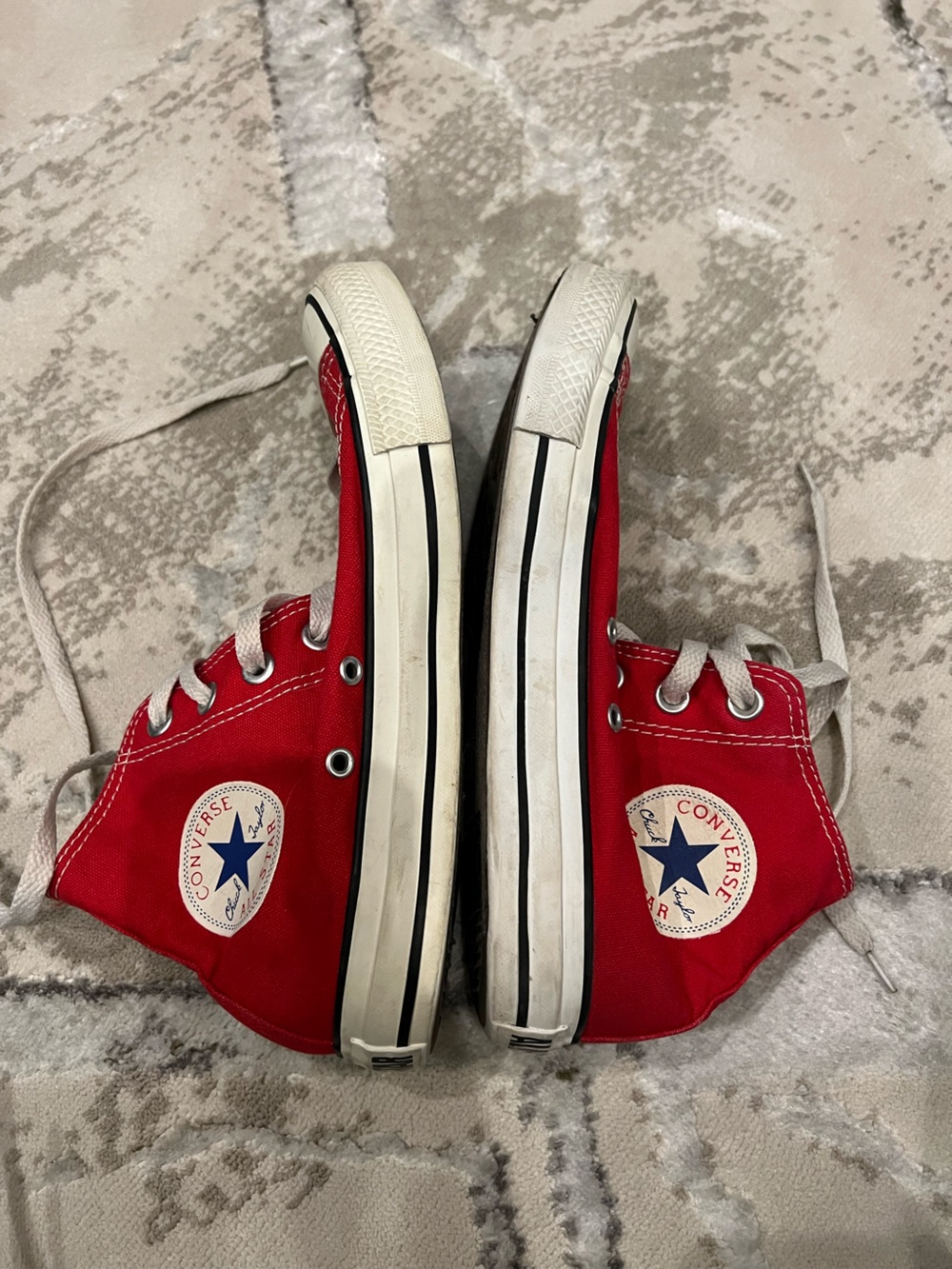 Converse Red High Top Canvas Sneakers - Picture 6 of 7